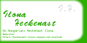 ilona heckenast business card